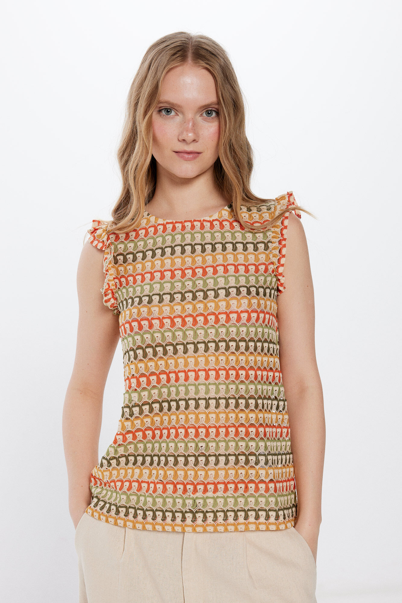 Springfield Playera estructura multicolor