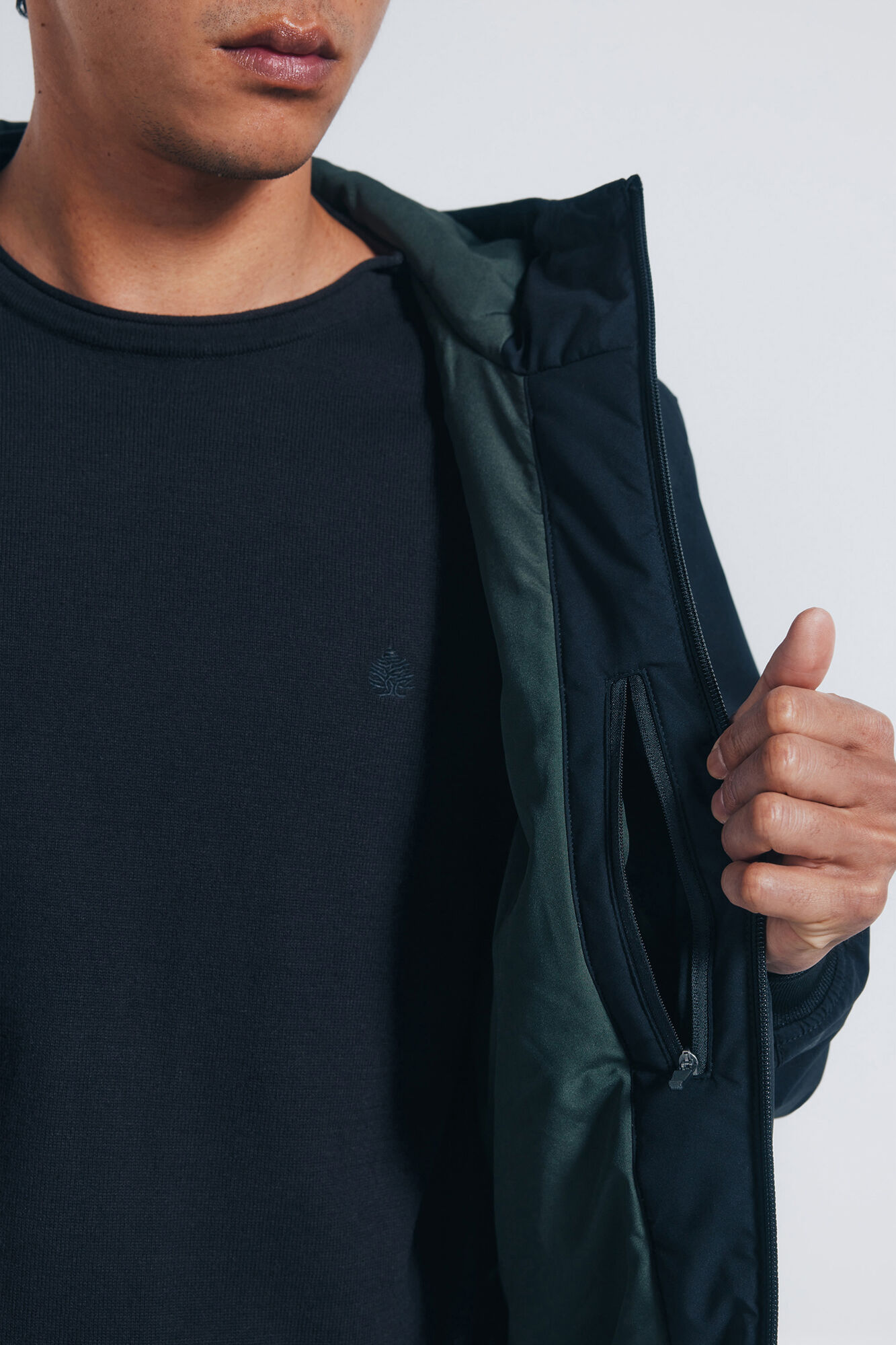 Springfield Chamarra t&eacute;cnica acolchado negro