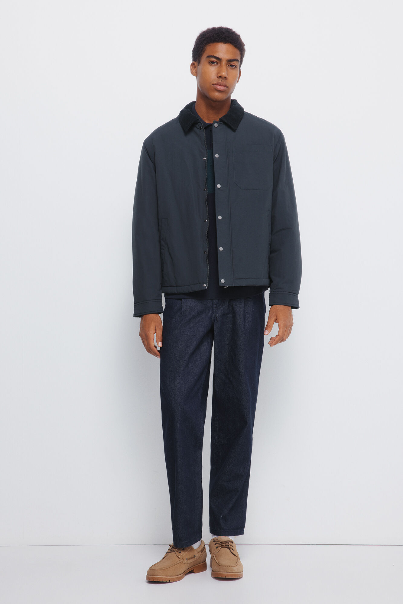 Springfield Chamarra de cuello de pana estampado