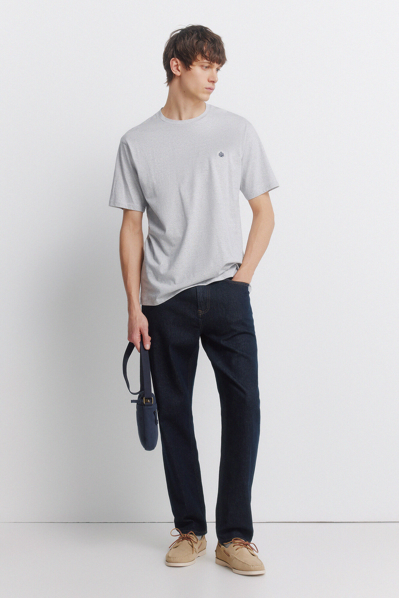 Springfield Camiseta microraya azulado