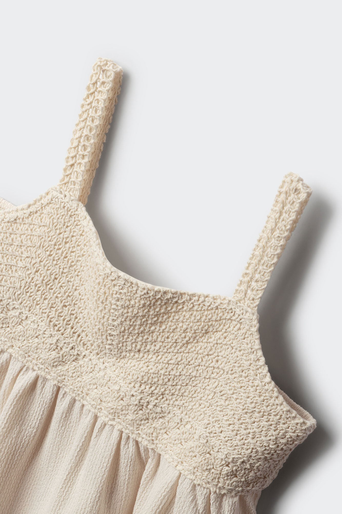 Springfield Kids Top de tirantes de crochet para ni&ntilde;a marfil