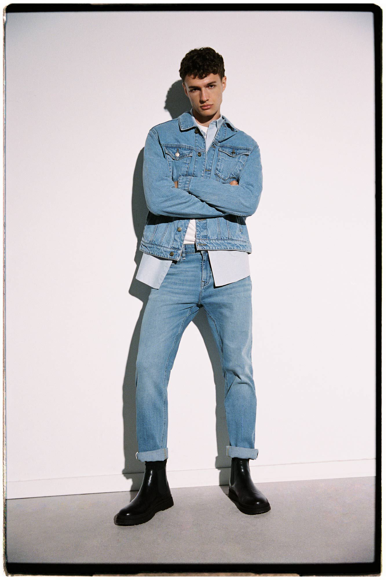 Pantalón de mezclilla para hombre store