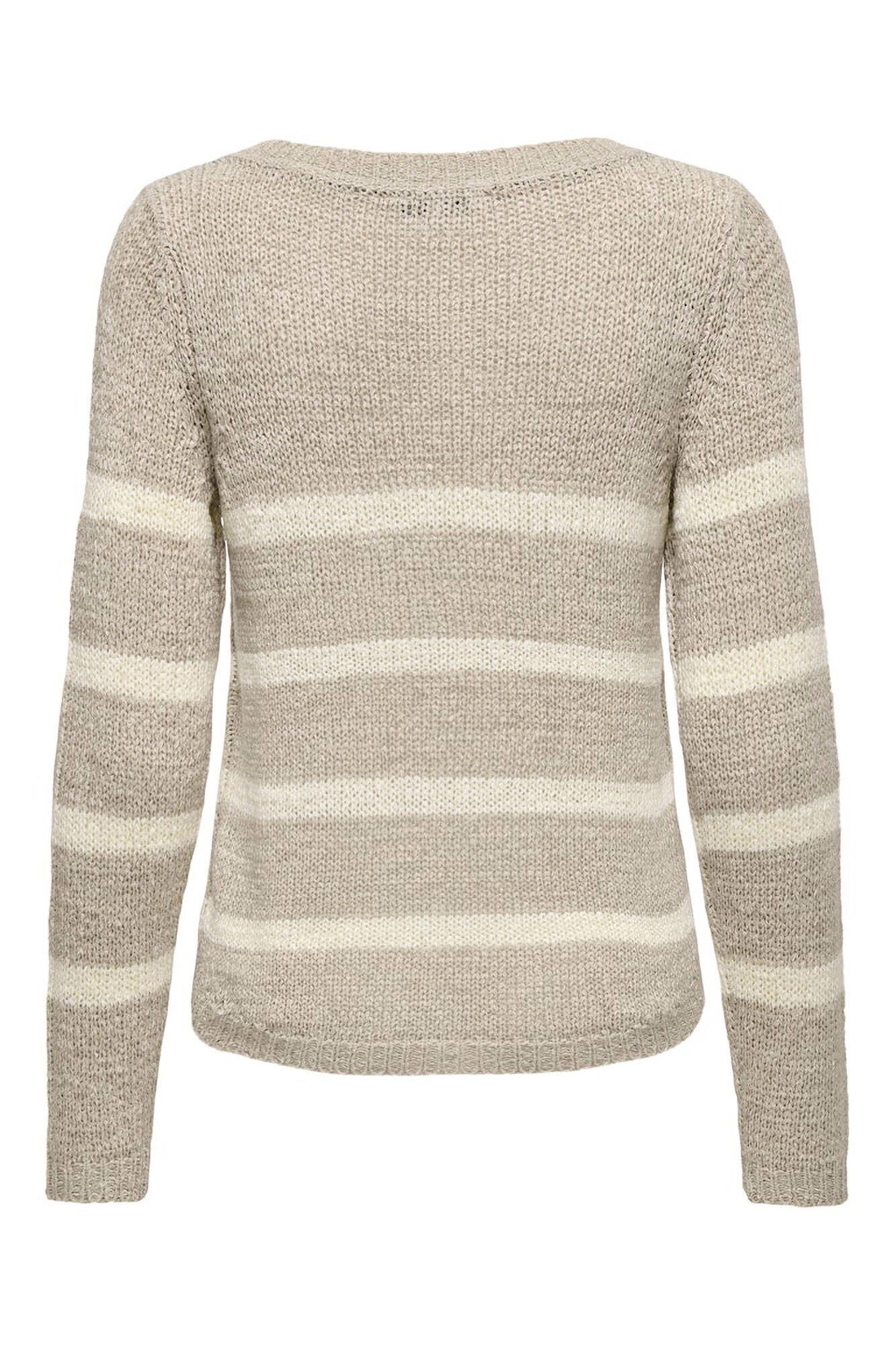 Only Su&eacute;tere cuello redondo beige