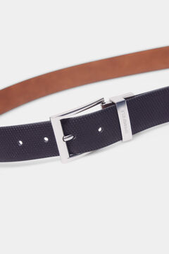 Springfield Cinturón reversible microperforado negro