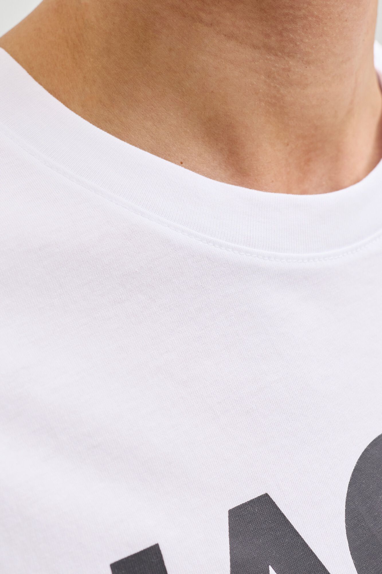 Jack & Jones Playera slim de manga corta natural