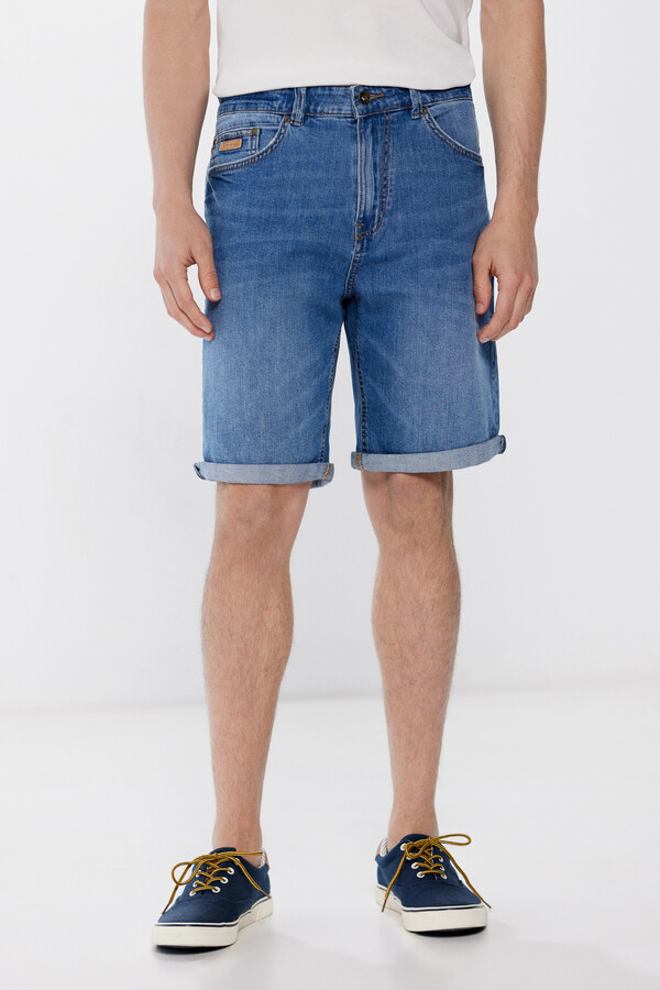 Springfield Bermuda vaquera regular ultra ligera azul