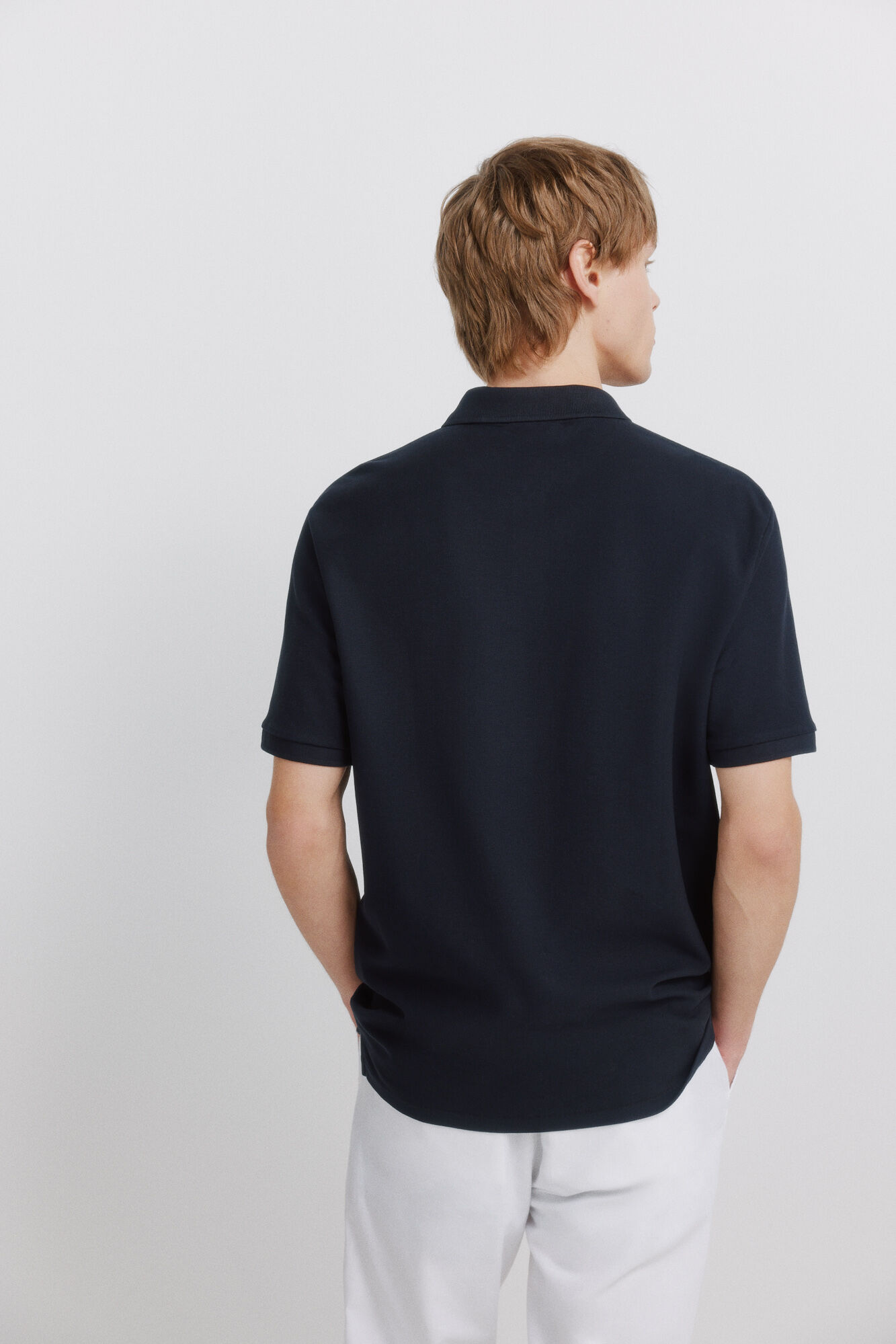 Springfield Polo de piqu&eacute; con cierre regular fit marino