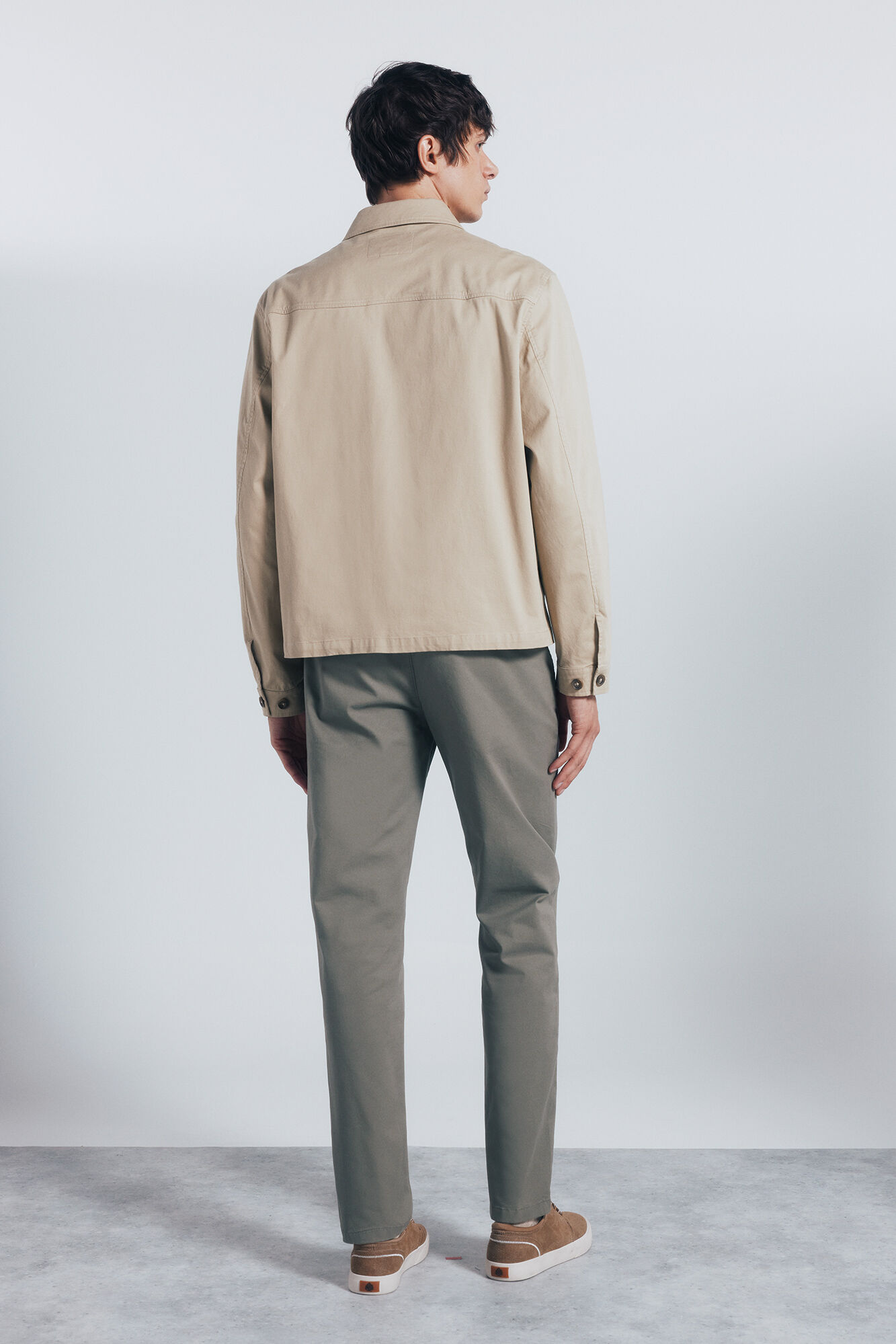 Springfield Pantal&oacute;n slim fit lavado kaki