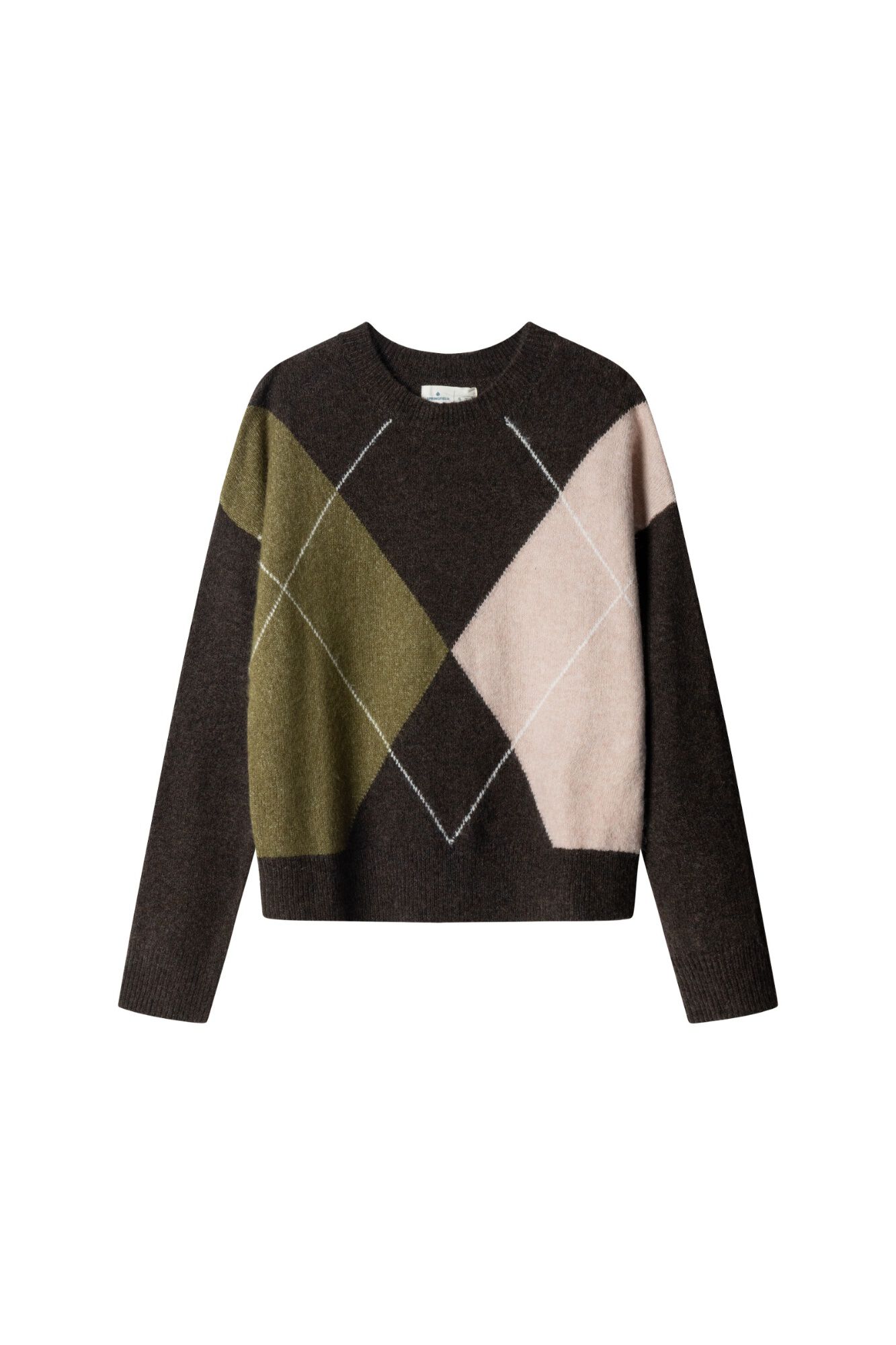 Springfield Su&eacute;ter de punto de rombos caf&eacute;