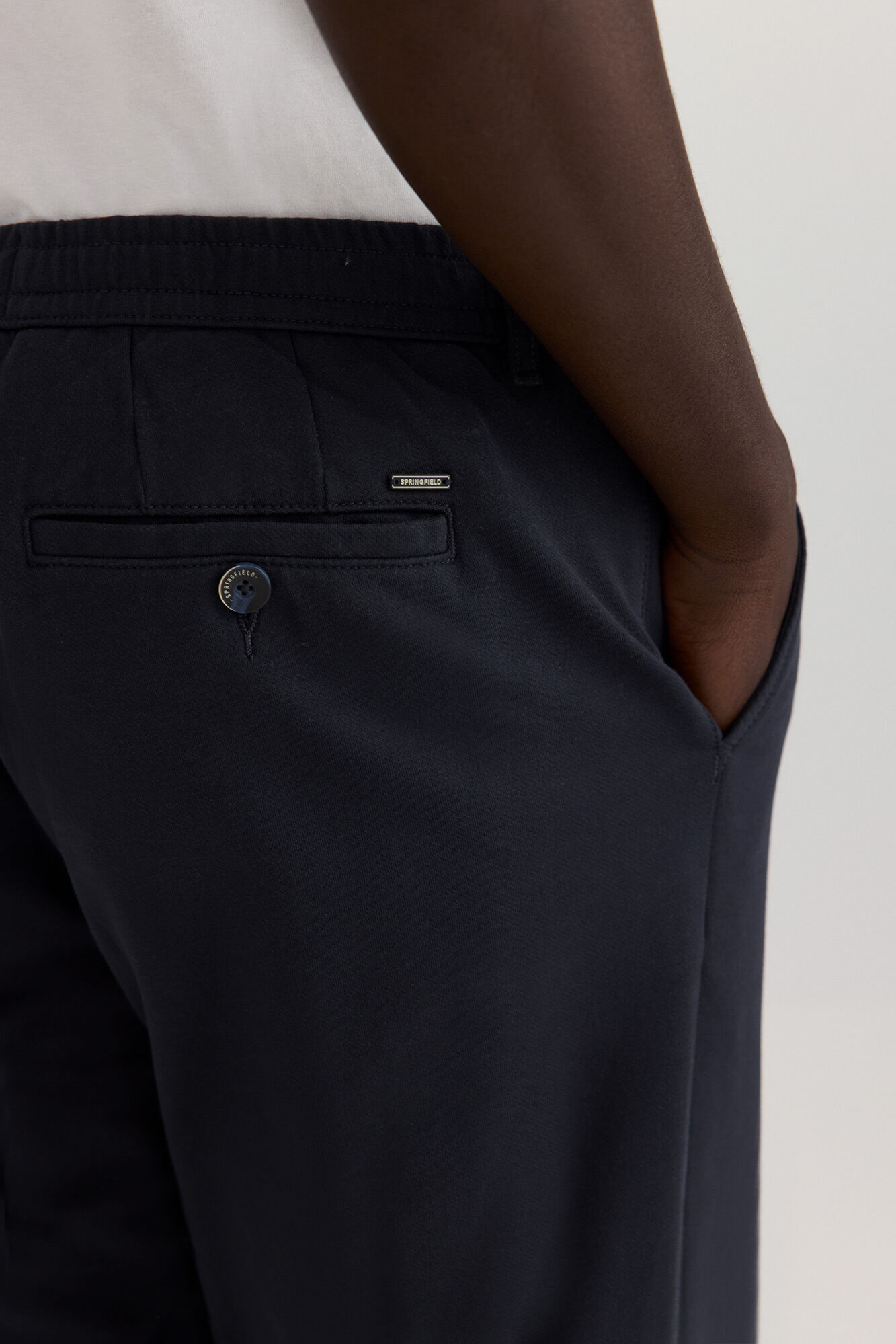 Springfield Pantal&oacute;n chino de tejido c&oacute;modo azul