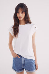 Springfield Playera botones hombros natural