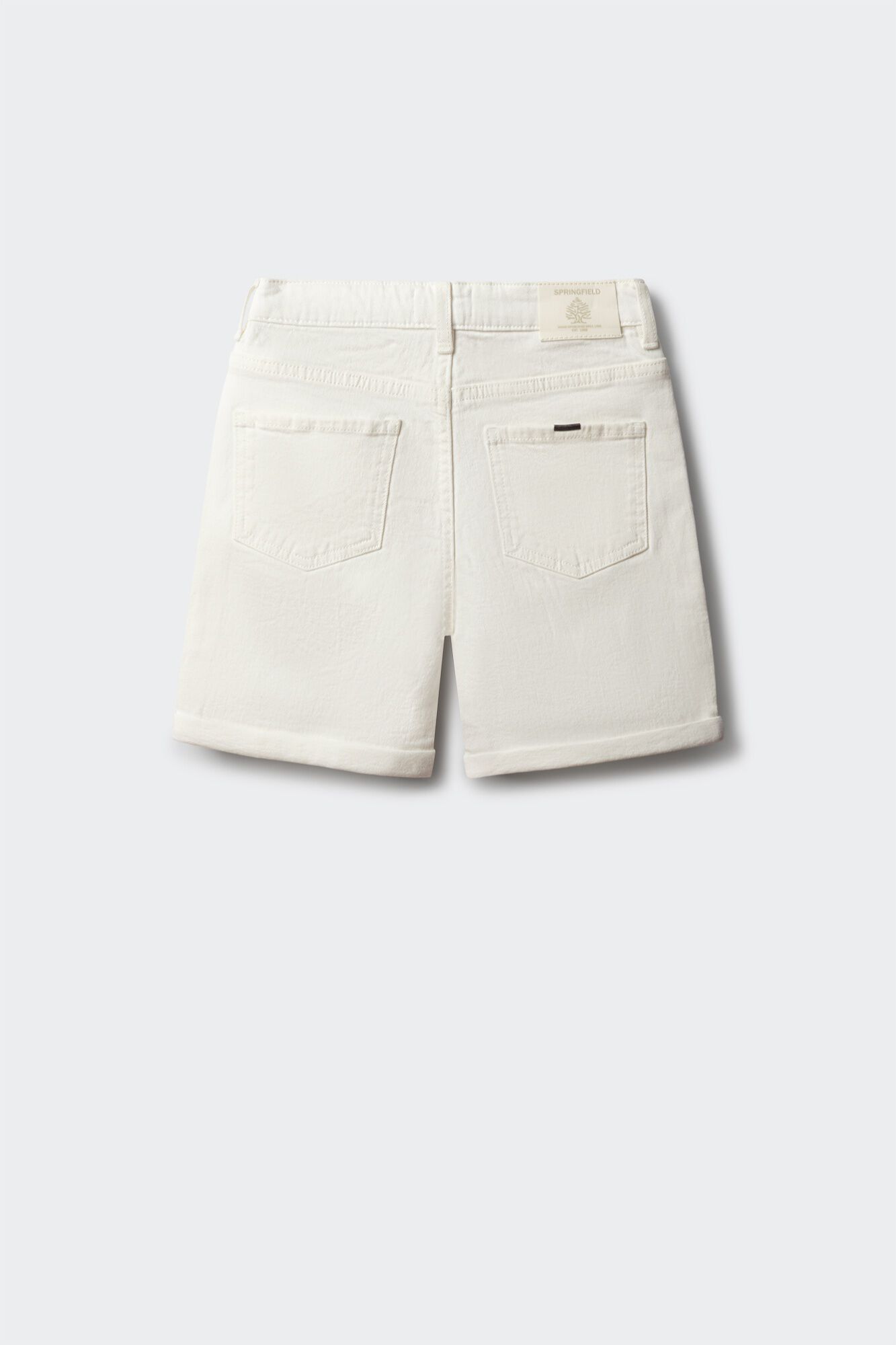 Springfield Kids Bermudas para ni&ntilde;o de denim blanco