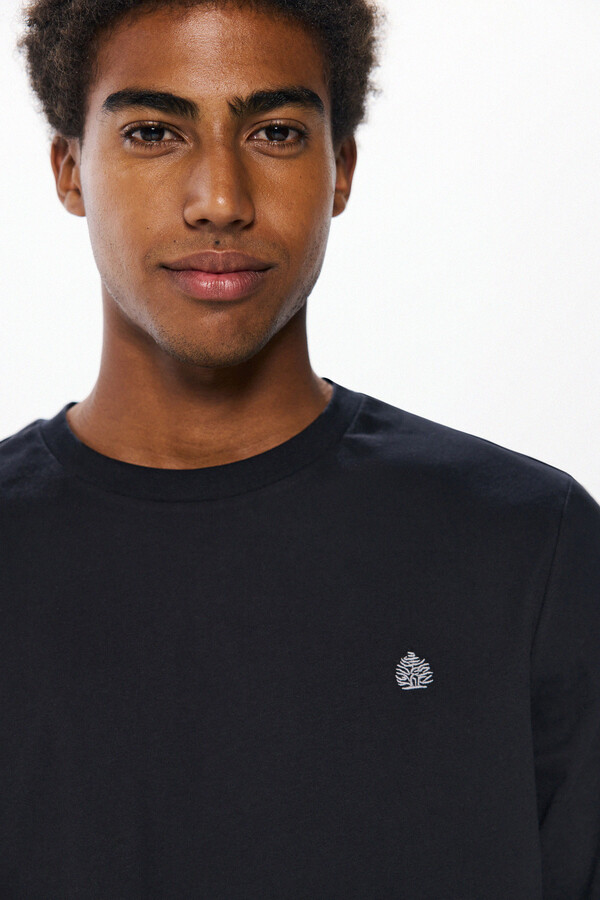 Springfield Playera manga larga peach negro