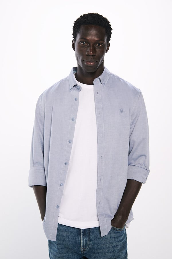 Springfield Camisa estructura azulado