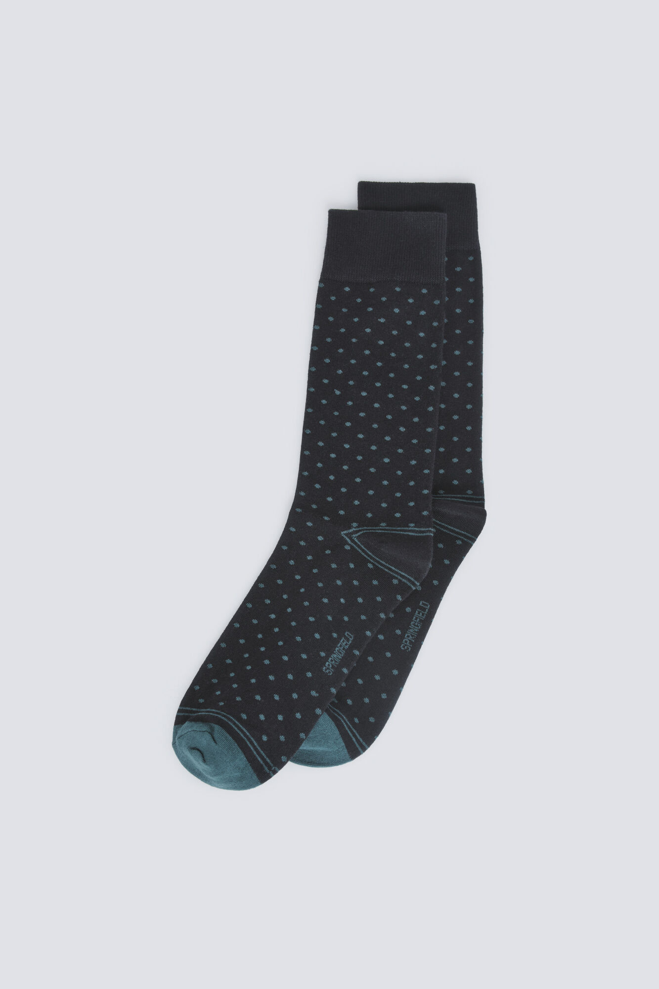 Springfield Calcet&iacute;n largo micro puntos negro
