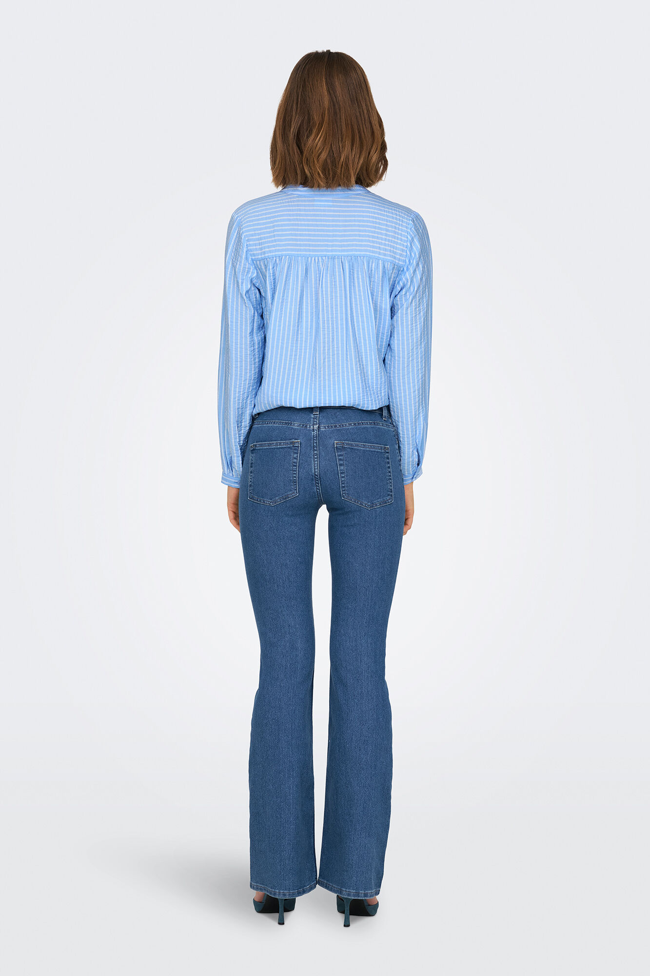 Only Jeans flare tiro medio