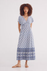 Springfield Vestido midi estampado boho café