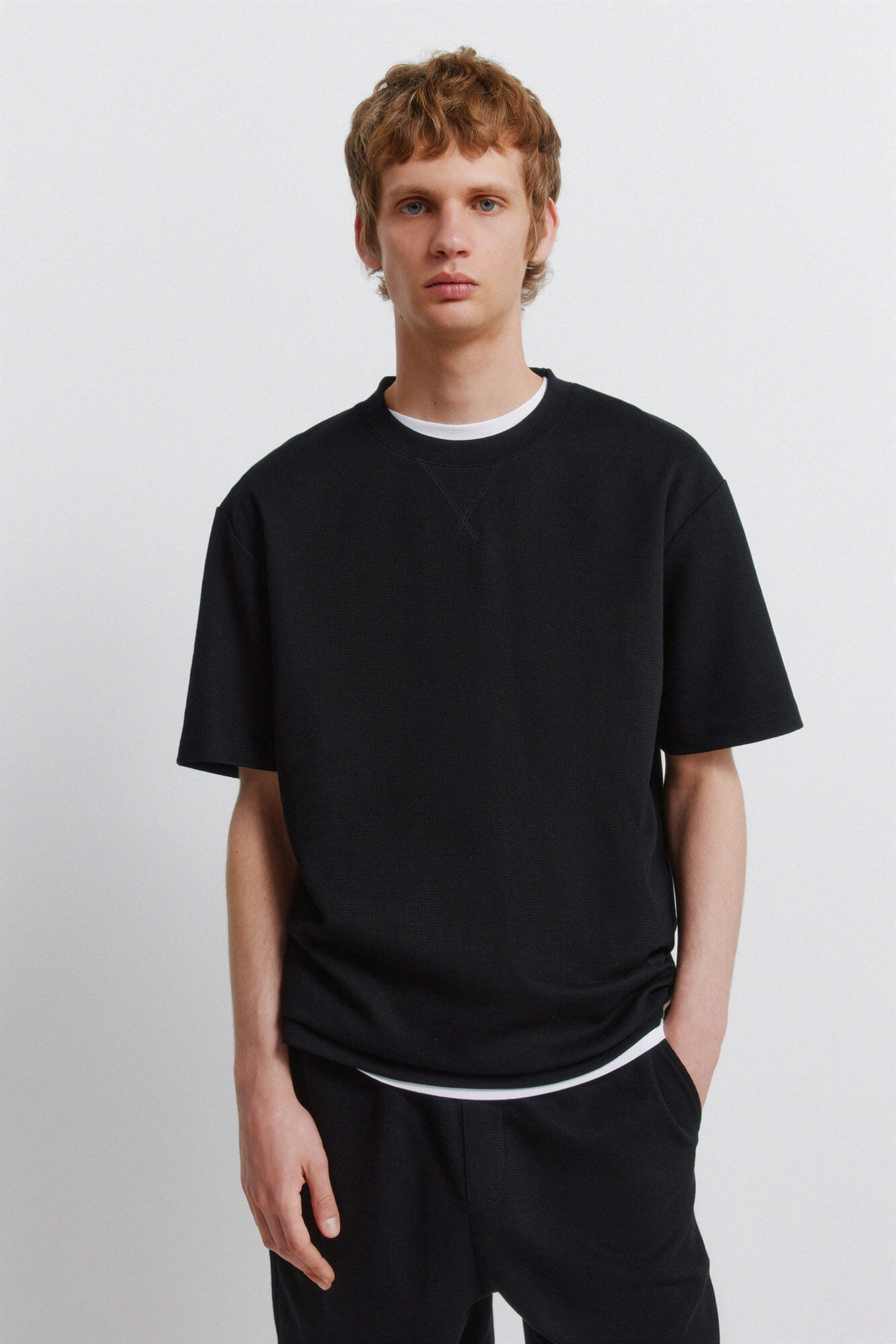 Springfield Playera de tela waffle