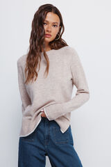 Springfield Suéter cuello trenzado café