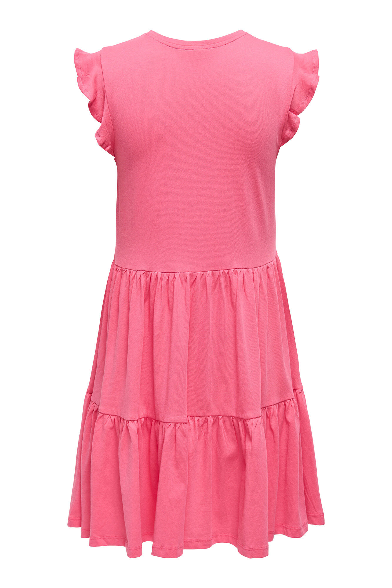 Only Vestido corto manga corta fucsia