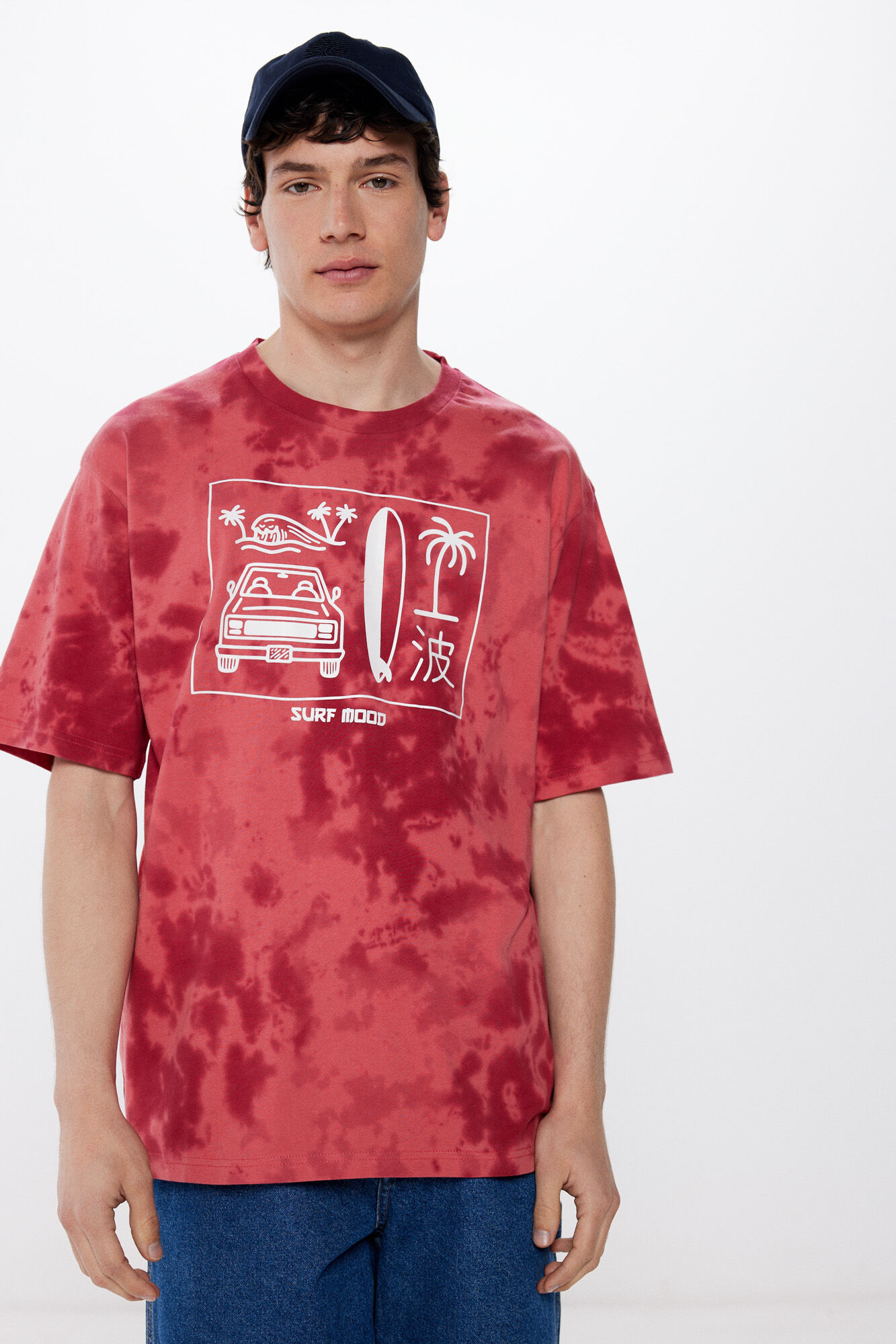 Playera surf hombre clearance