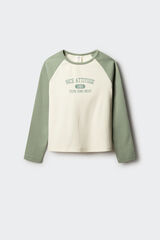 Springfield Kids Playera manga larga rib niña blanco