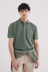 Springfield Polo piqué básico fantasía regular fit verde