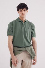 Springfield Polo piqué básico fantasía regular fit verde