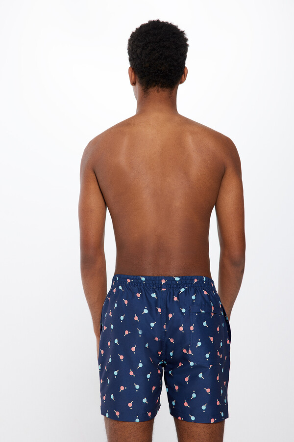 Springfield Bañador estampado ping pong azul