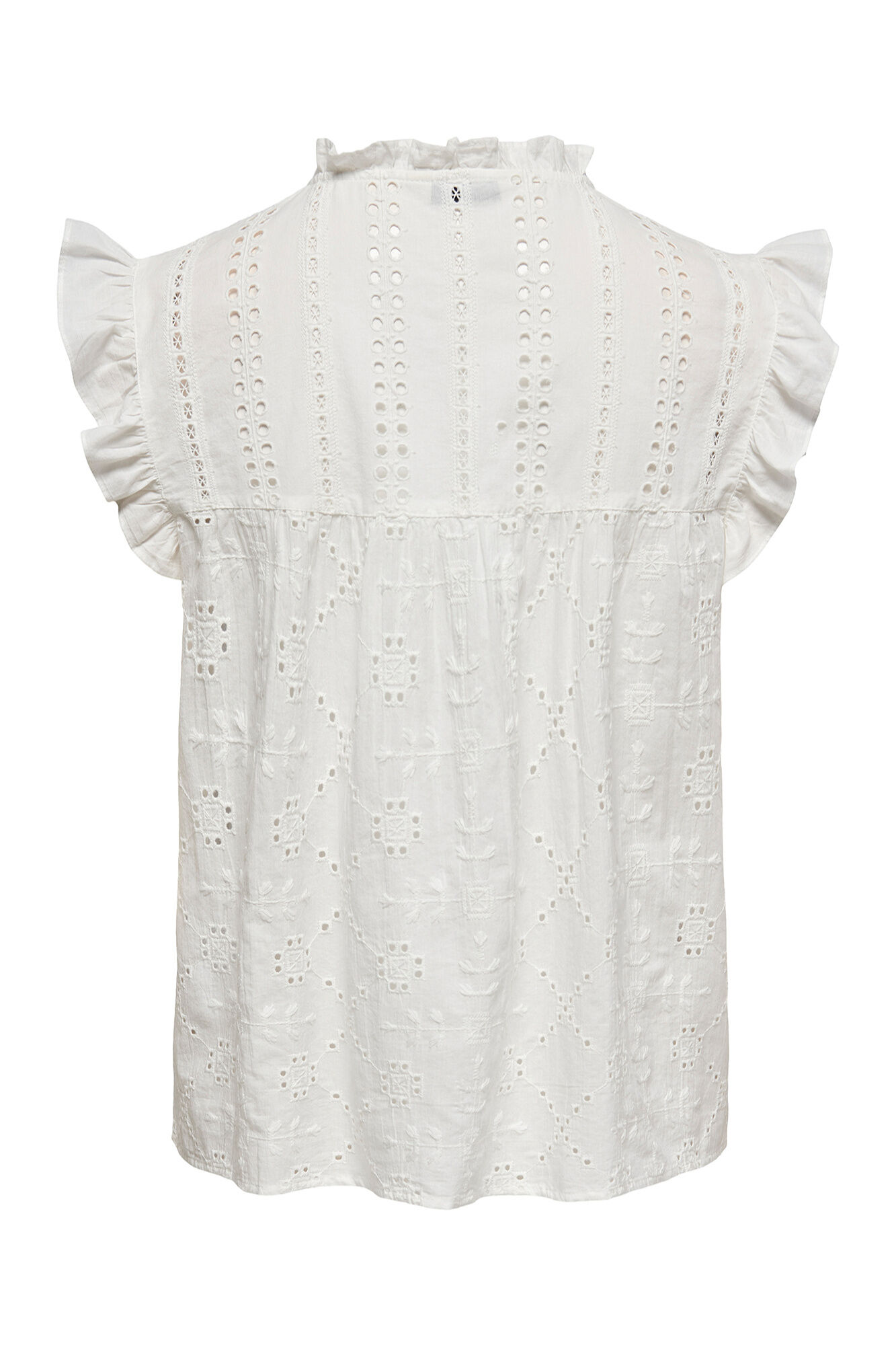 Only Blusa manga corta volantes natural