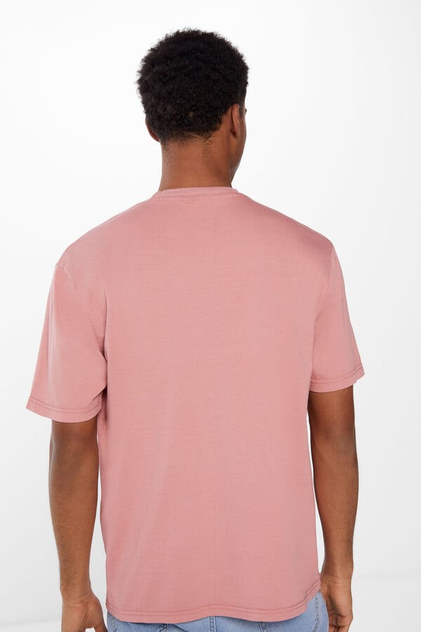 Springfield Playera lavada logo rosa
