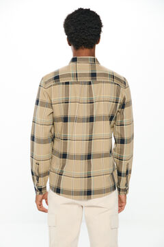 Springfield Camisa cuadros beige