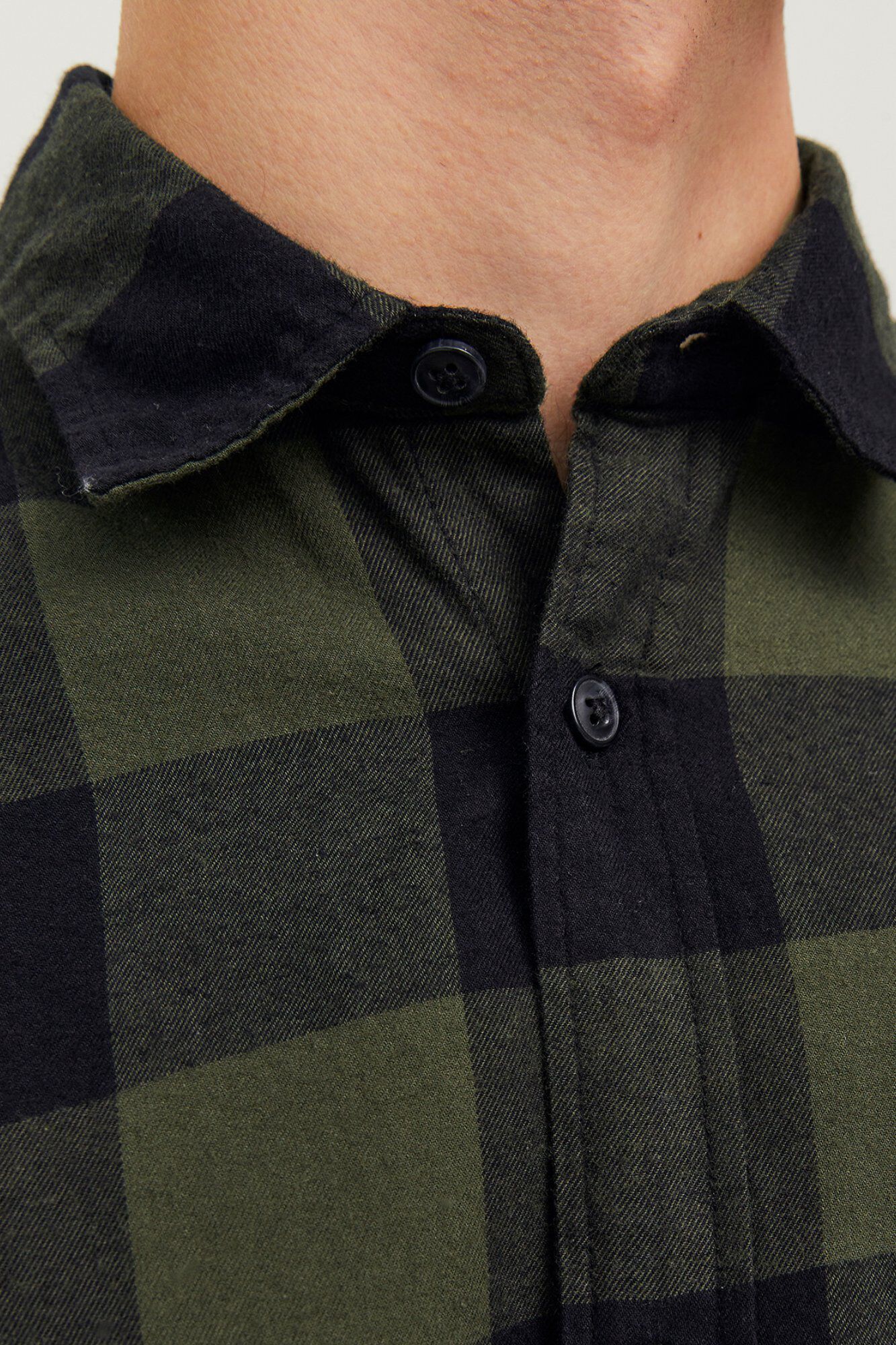 Jack & Jones Camisa slim a cuadros verde