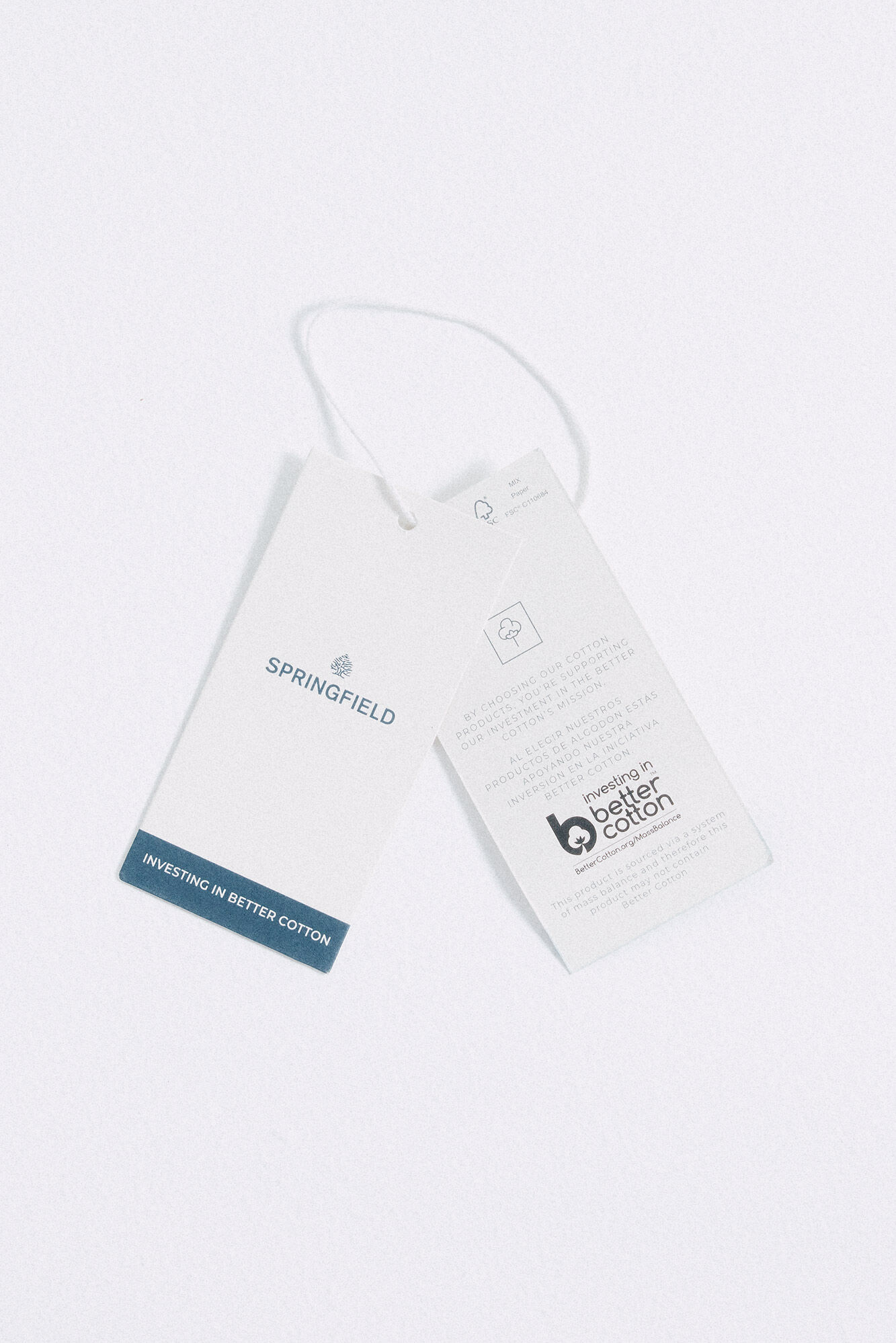 Springfield Camisa rayas larga azul