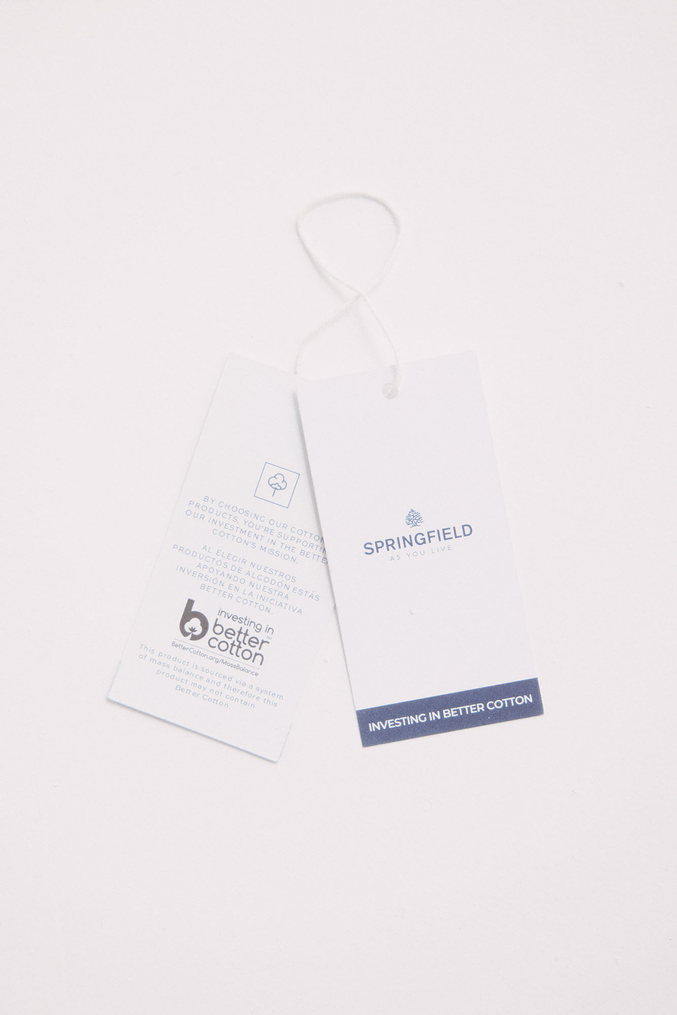 Springfield Playera microraya color azul indigo