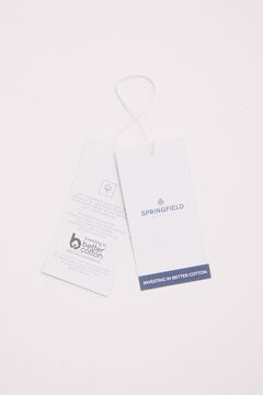 Springfield Playera microraya color azul indigo