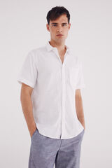 Springfield Bermuda chambray comfort slim fit azul indigo