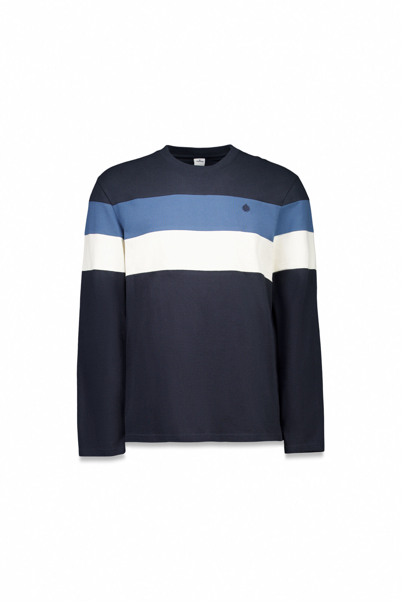 Springfield playera de piqu&eacute; de manga larga con cortes azul