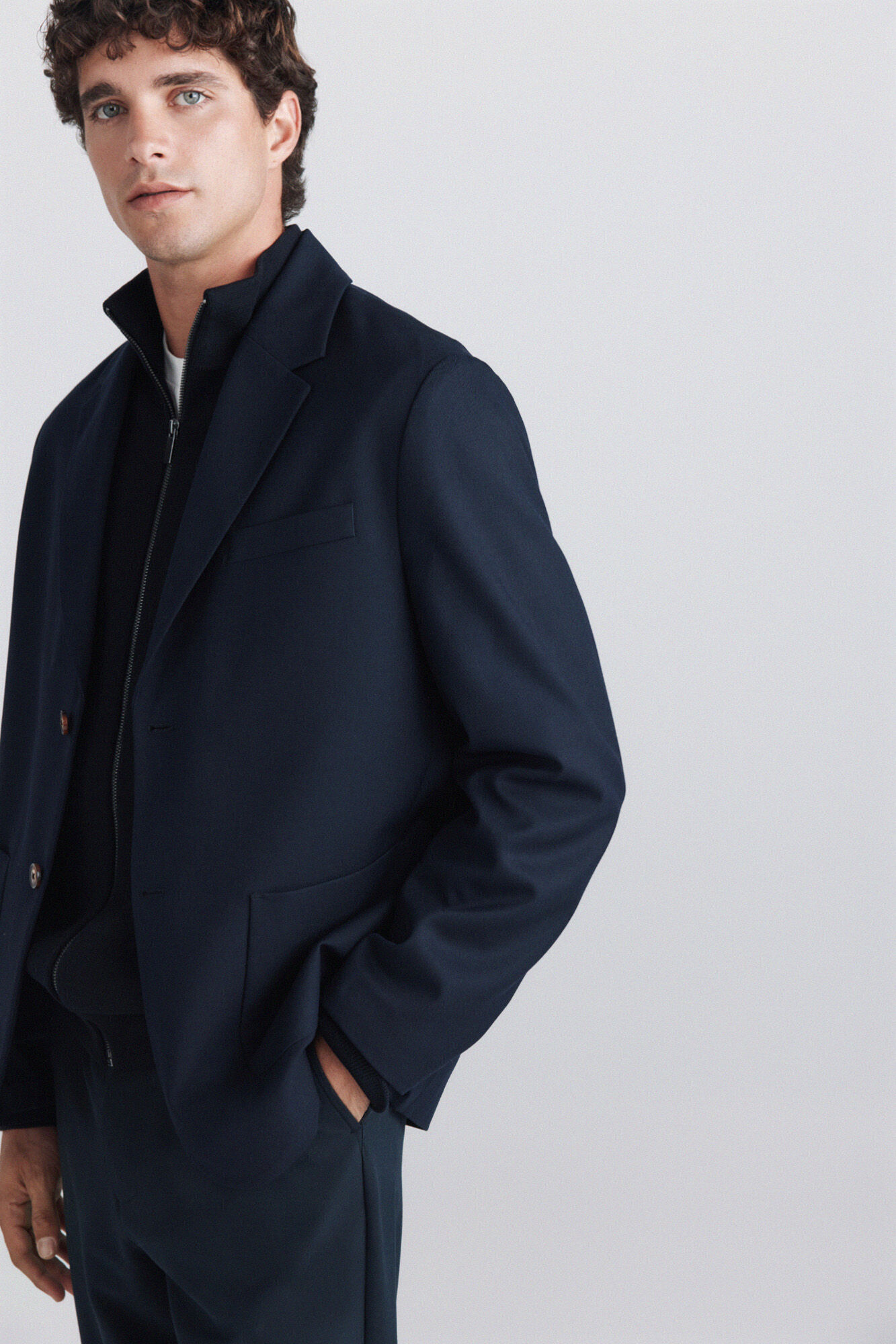 Springfield Blazer relaxed fit azulado