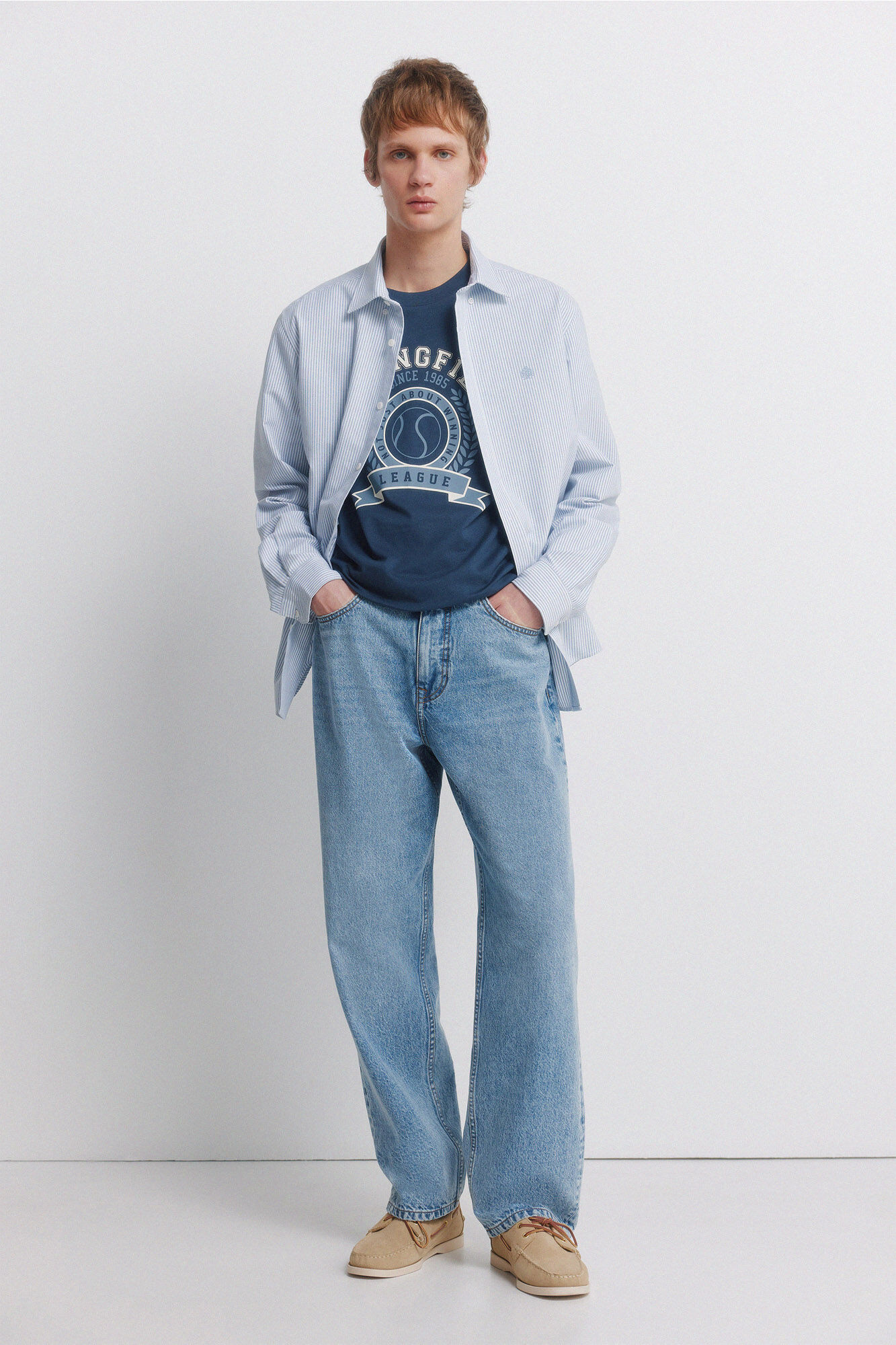 Springfield Playera logo sport azul mezcla