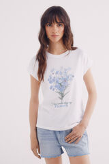 Springfield Playera gráfica flores natural