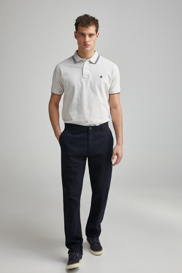 Springfield Polo piqué detalles contraste regular fit gris