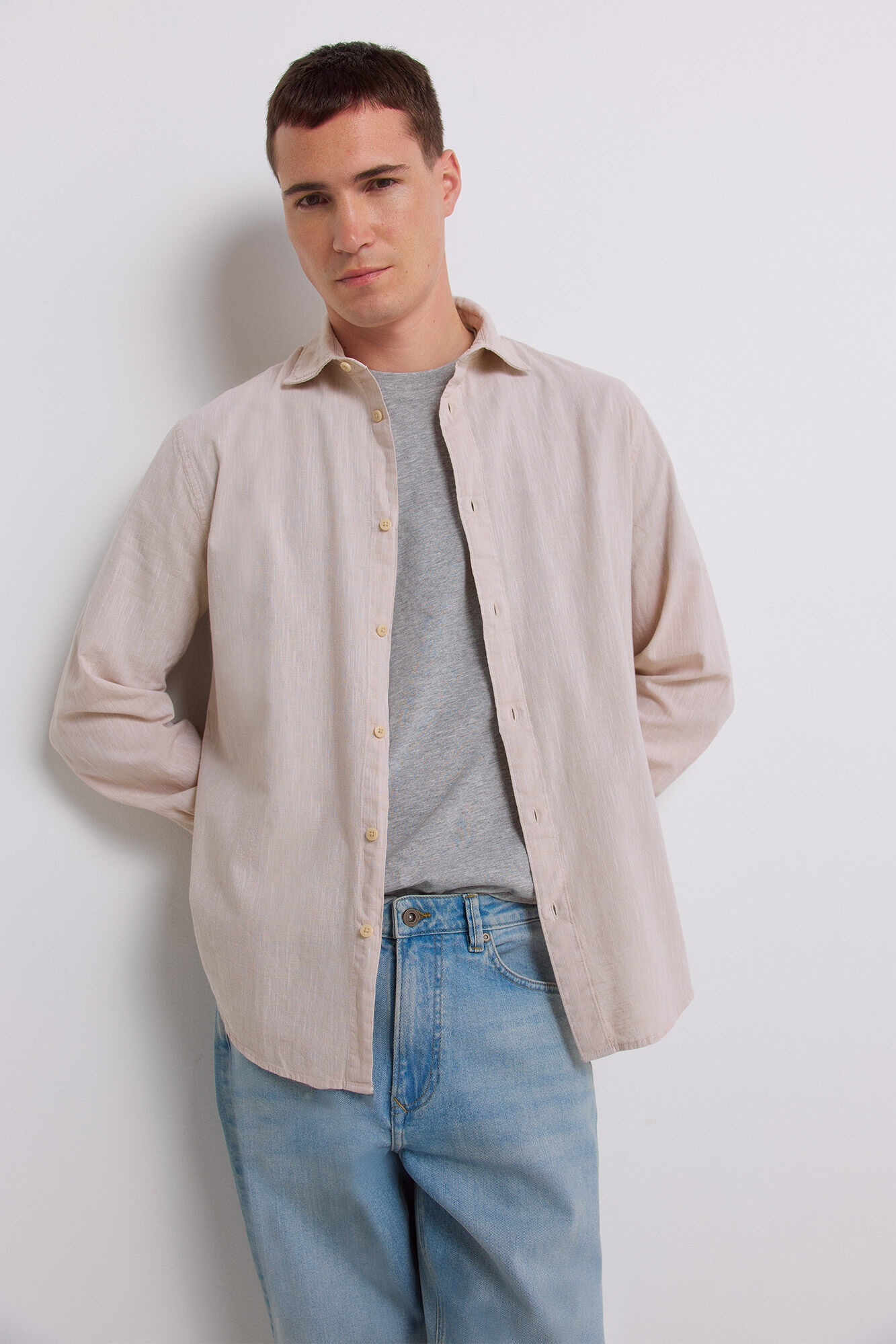 Springfield Camisa tipo lino