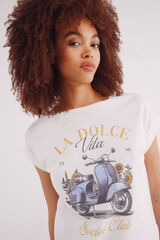 Springfield Playera "Amore baci pasta" natural