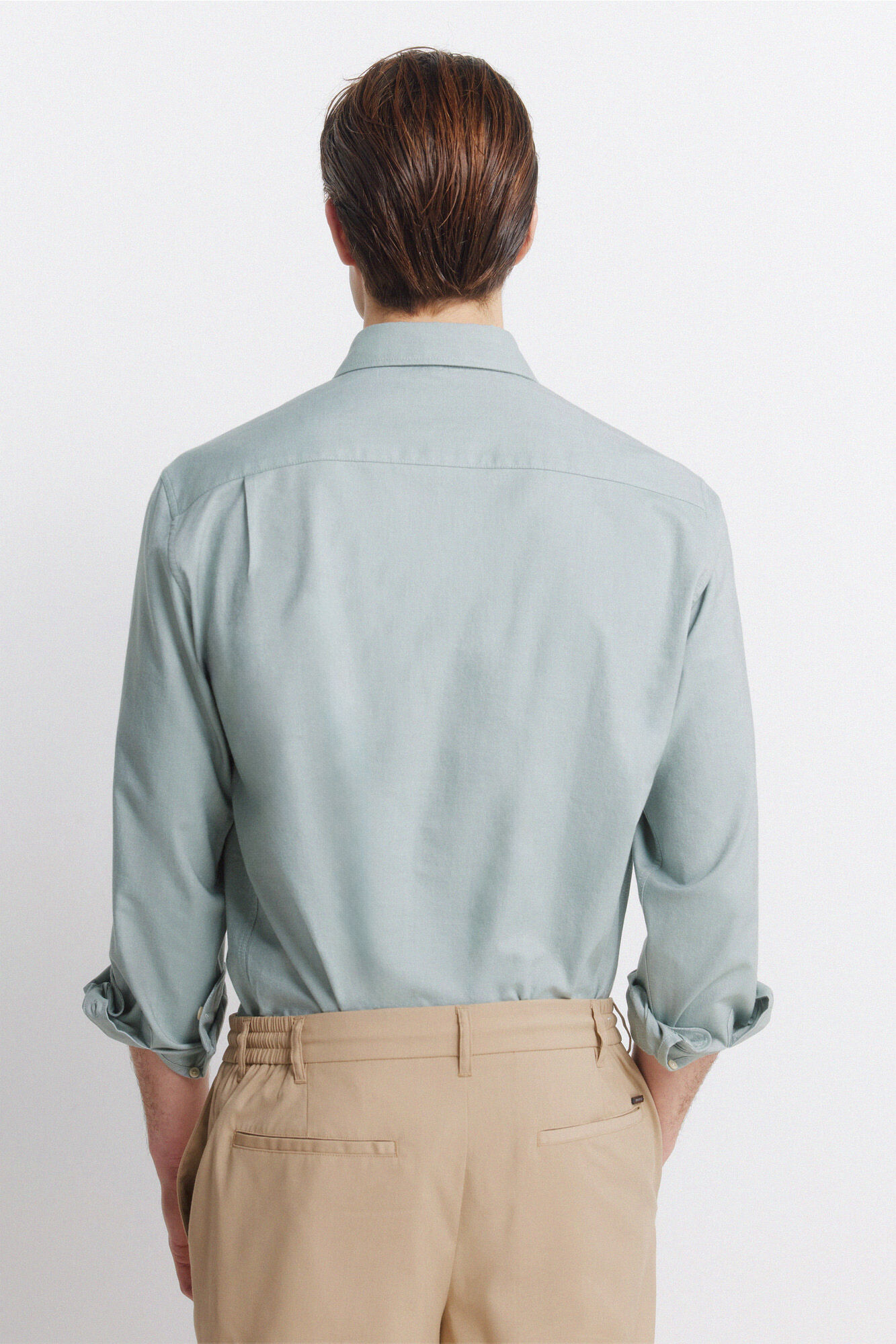 Springfield Camisa polera oxford ligero verde