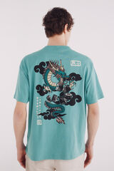 Springfield Camiseta dragón verde