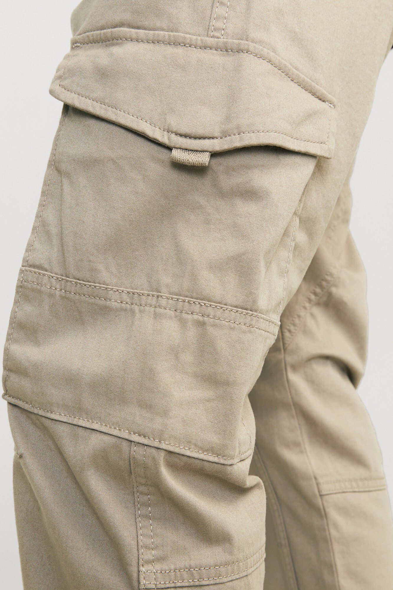 Jack & Jones Pantal&oacute;n cargo con pu&ntilde;o el&aacute;stico beige