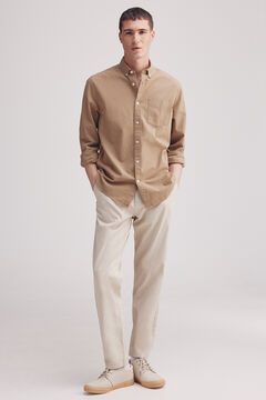 Springfield Camisa seersucker beige