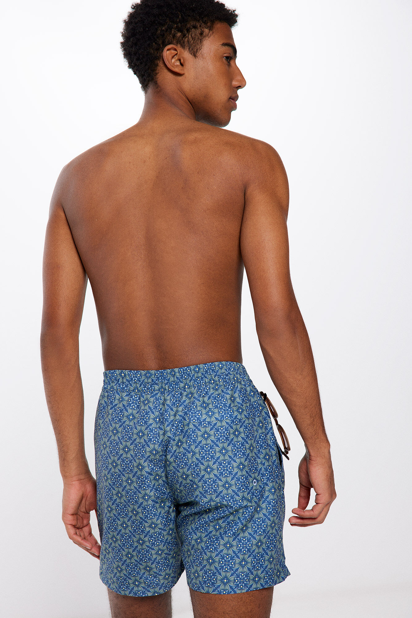 Springfield Ba&ntilde;ador estampado mosaico azul