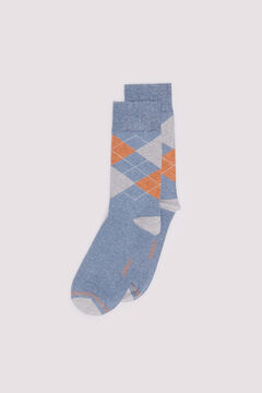 Springfield Calcetín jacquard rombos azul